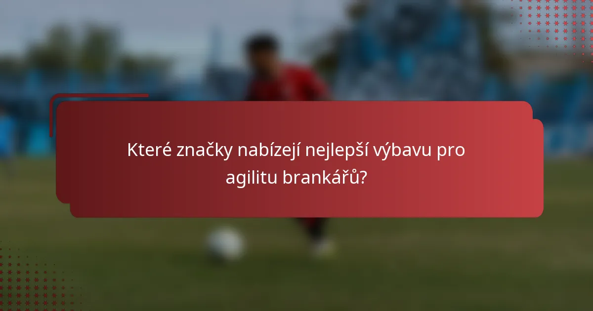 Které značky nabízejí nejlepší výbavu pro agilitu brankářů?
