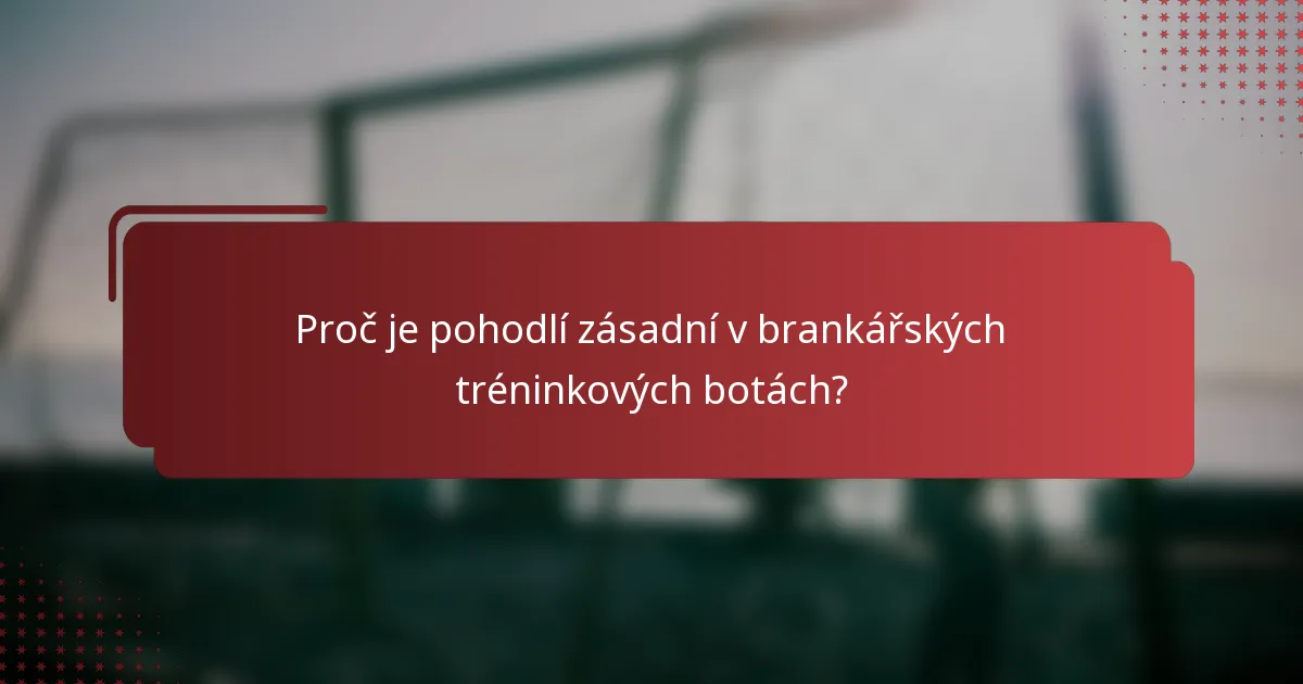 Proč je pohodlí zásadní v brankářských tréninkových botách?